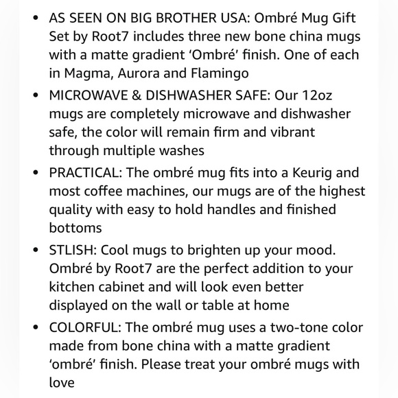 Root 7 Ombré Mugs x 3 - Picture 3 of 16